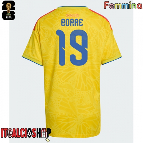 Colombia Rafael Santos Borre #19 Prima Maglia Femmina Mondiali 2026 Manica Corta